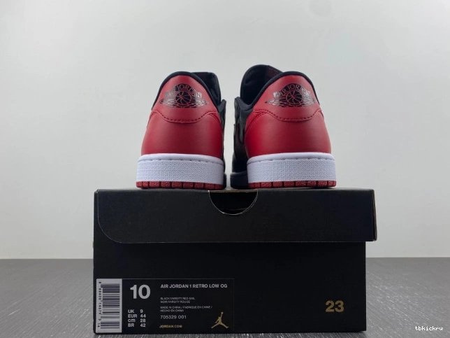 Cheap TBK Bred Low 1 Jordan Retro Air 705329-001 0702